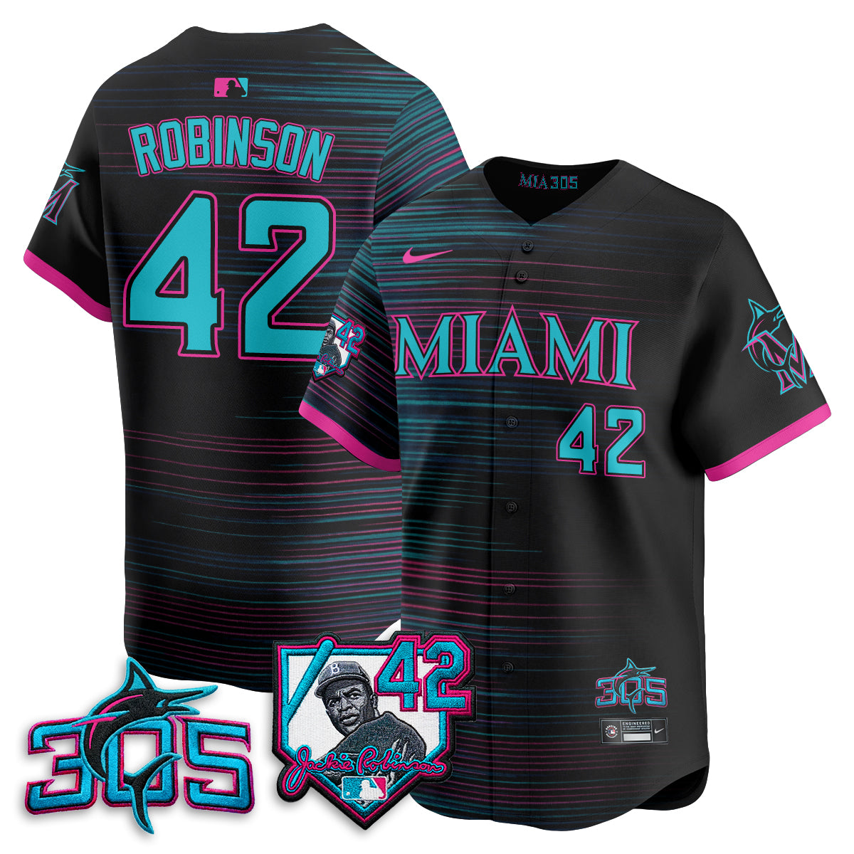 MIA 2026 Jackie Robinson New Era Vapor Limited Jersey - All Stitched-DTD