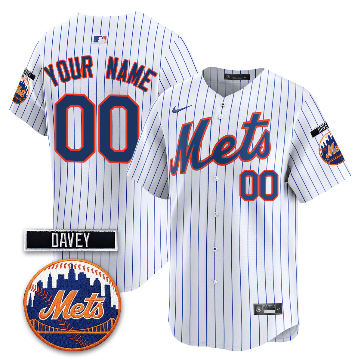 NYM 2026 Davey Johnson Memorial Vapor Custom Limited Jersey - All Stitched-DTD