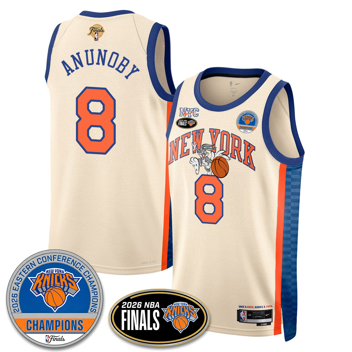 NYK 2026 NBA Eastern Conference Champions x Bunny Vapor Jersey - Stitched-DTD