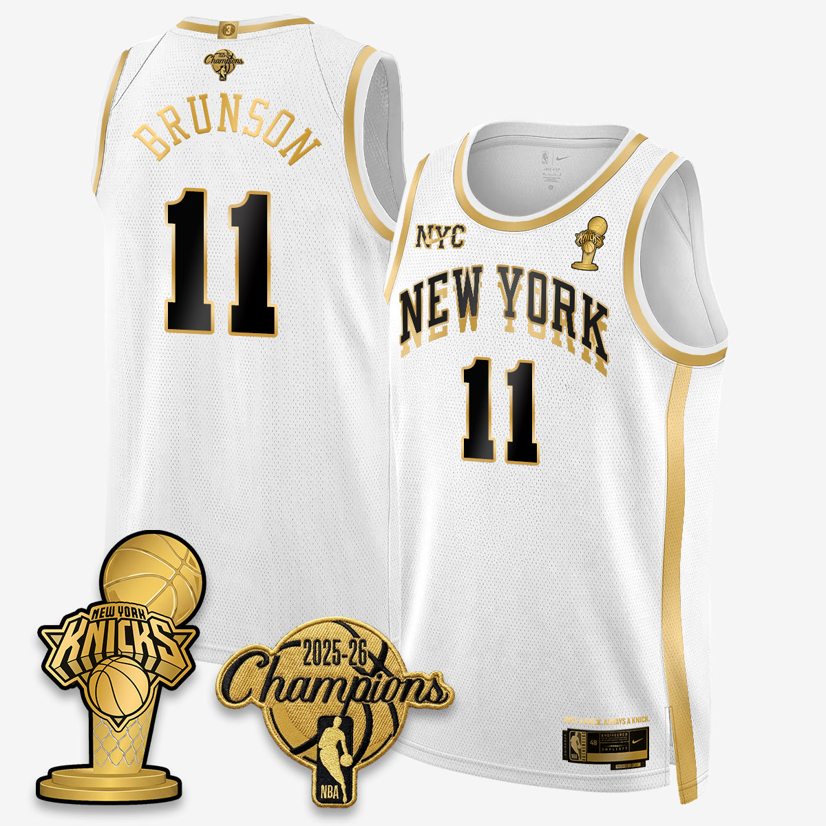 NYK 2026 NBA Champions Gold Edition Vapor Jersey - Stitched-DTD