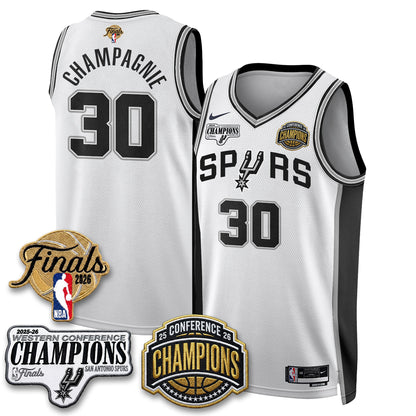 SAS 2026 NBA Western Conference Champions Vapor Jersey - Stitched-DTD