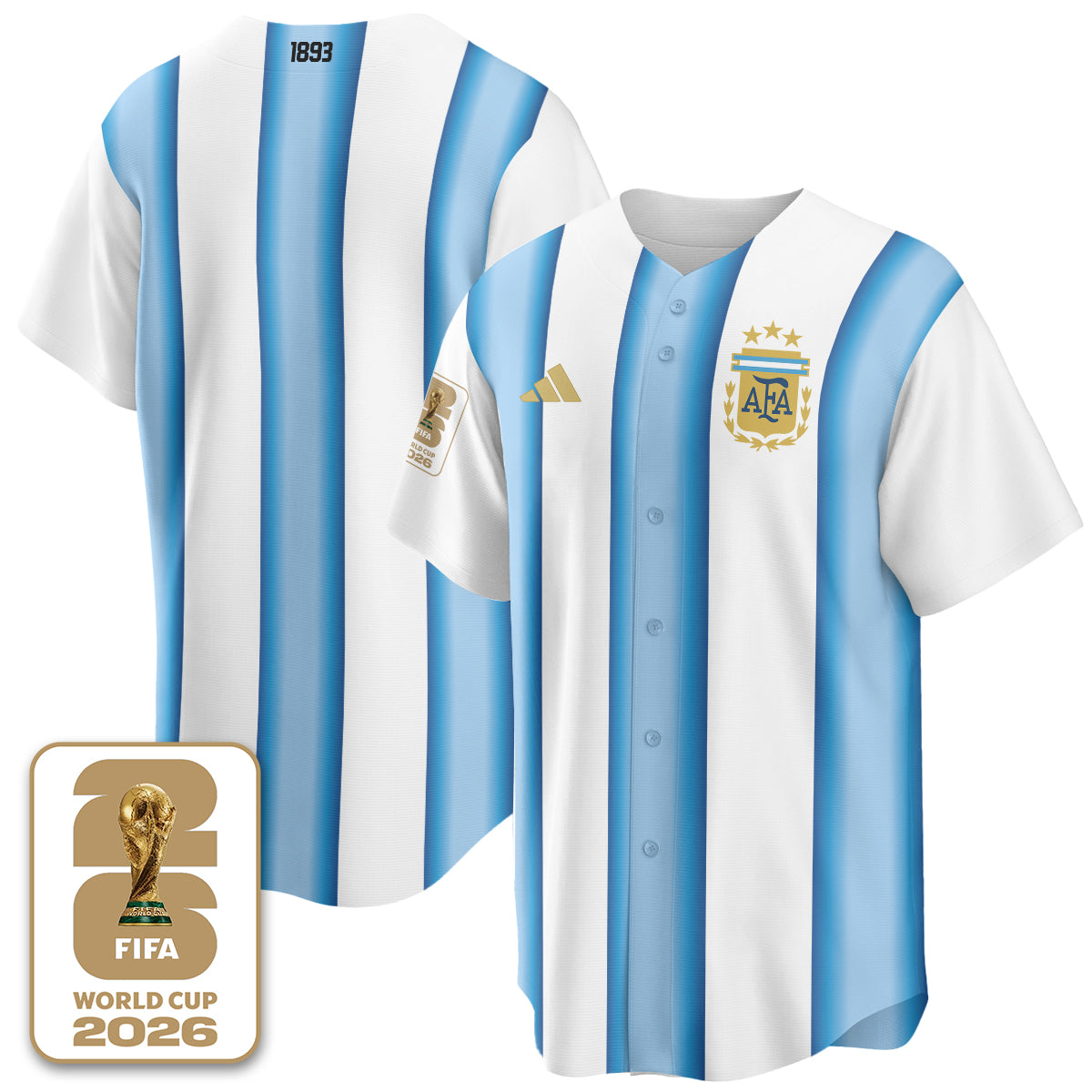 Argentina Soccer National Team x Baseball Vapor Limited Jersey - Stitched-DTD