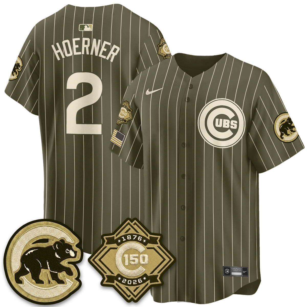 CHC New Era Olive 2026 Armed Forces Day Jersey -All Stitched-DTD