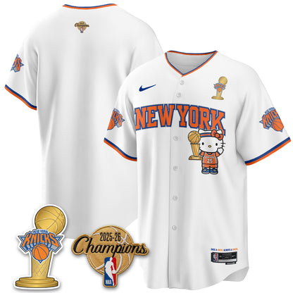 NYK 2026 NBA Champions x Meow Kitty Vapor Jersey - Stitched-DTD