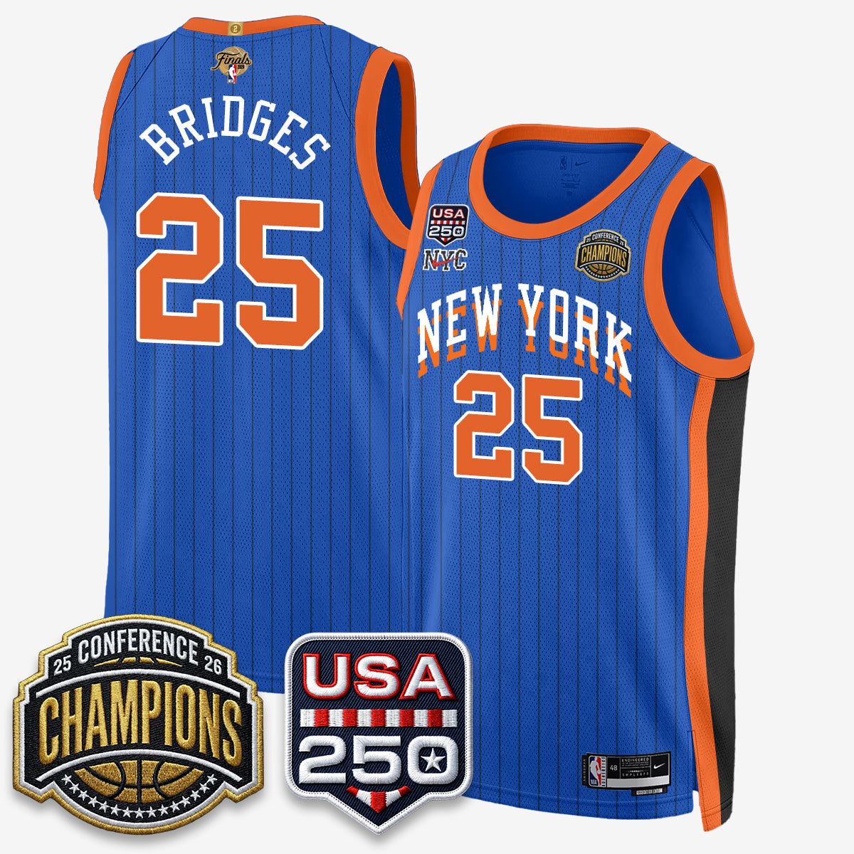 NYK 2026 NBA Eastern Conference Champions City Edition Jersey V2- Stitched-DTD