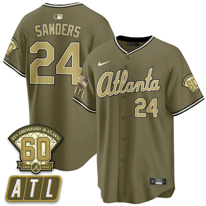 ATL New Era Olive 2026 Armed Forces Day Vapor Limited Jersey - All Stitched-DTD