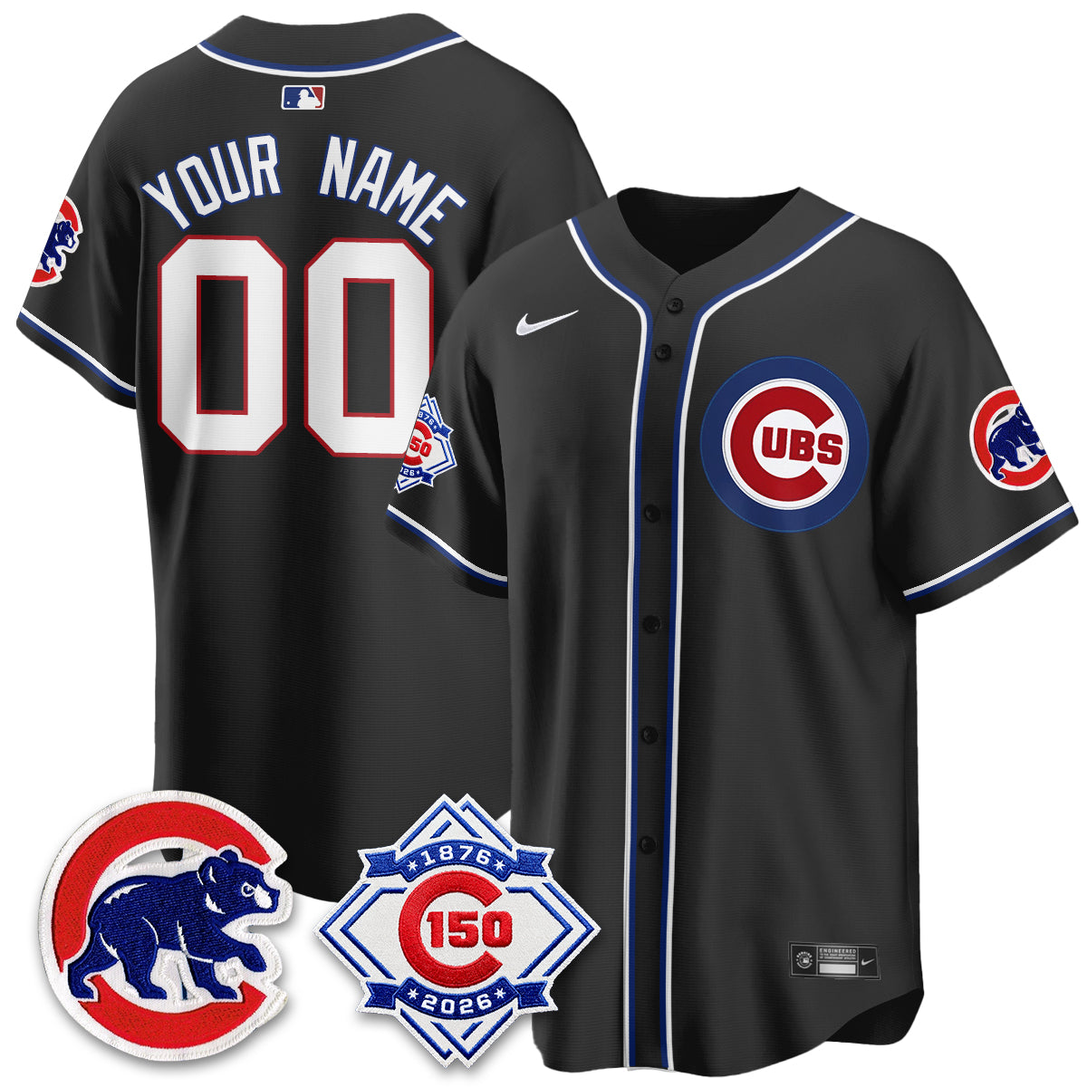 CHC 150th Anniversary Black Out Style Vapor Premier Limited Custom Jersey - All Stitched-NQD