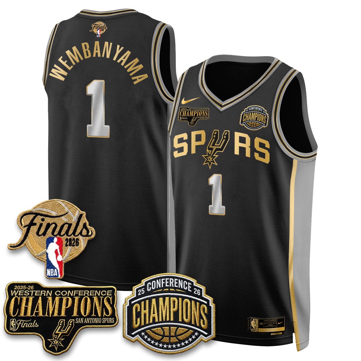 SAS 2026 NBA Western Conference Champions Vapor Special Edition Jersey - Stitched-DTD