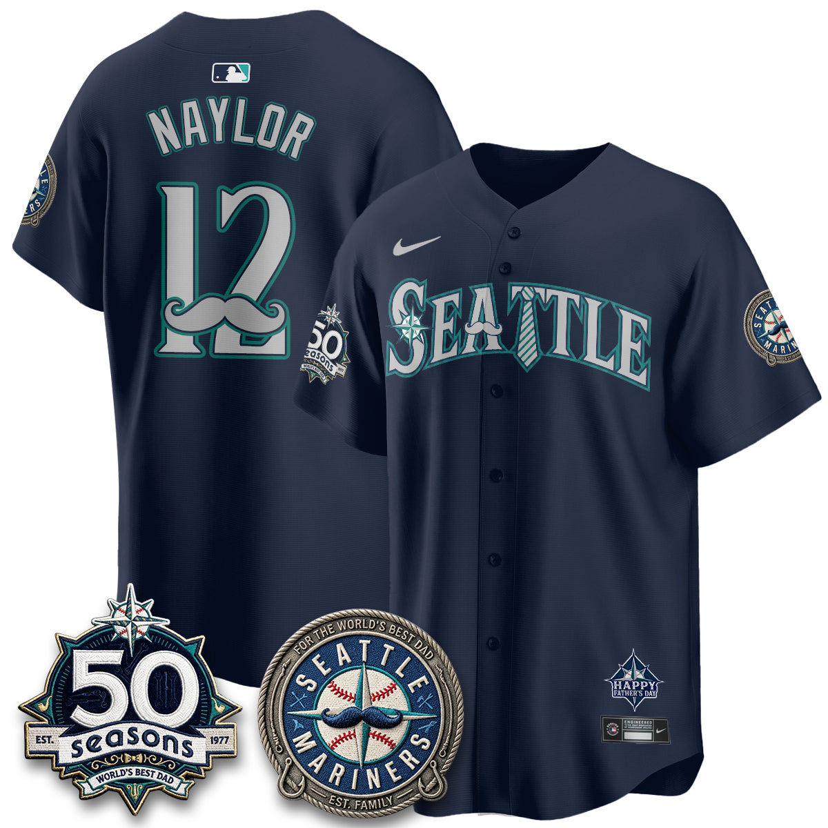 SEA Happy Father's Day Vapor Jersey - Stitched-DTD