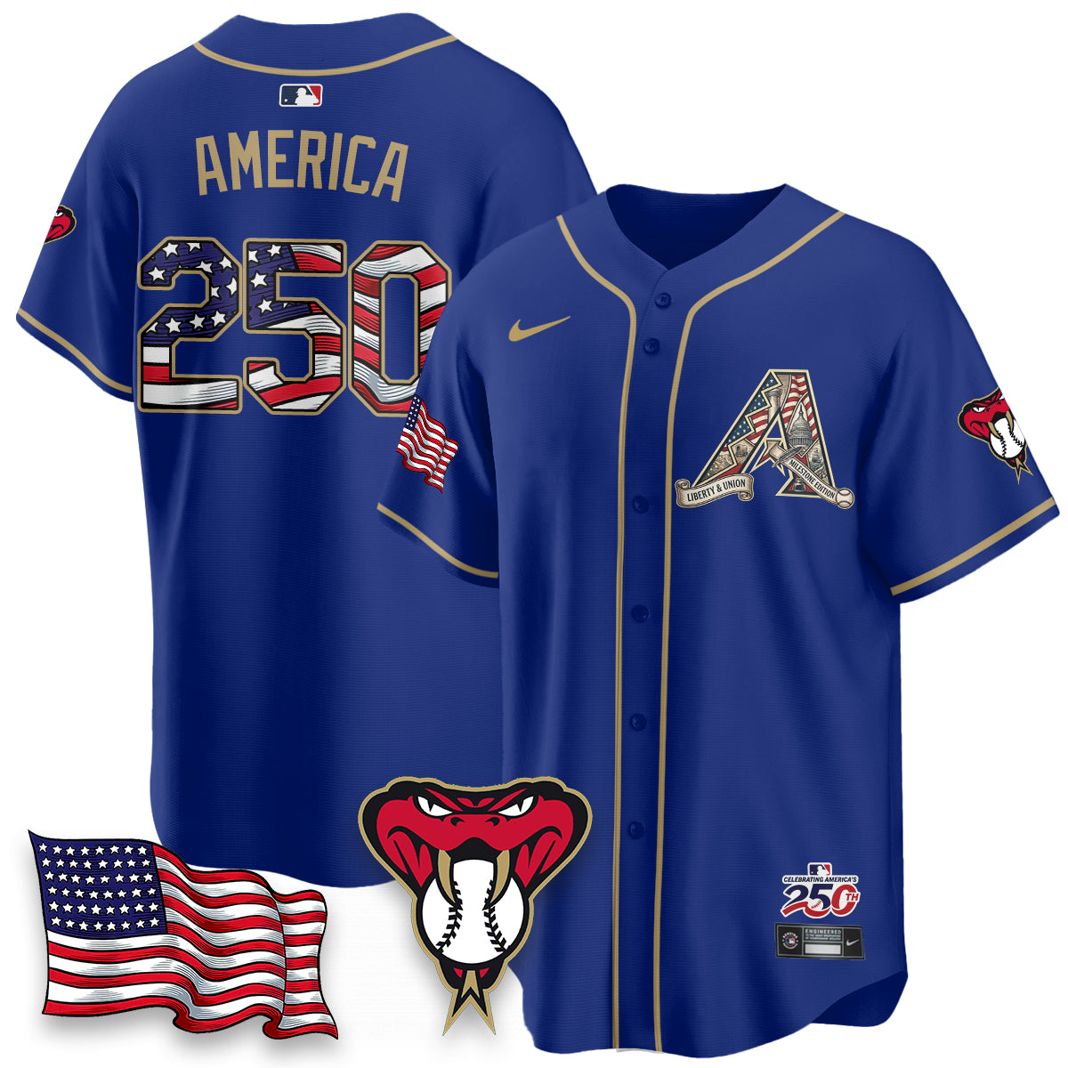 ARI 2026 Independence Day USA Vapor Limited Jersey - Stitched-DTD