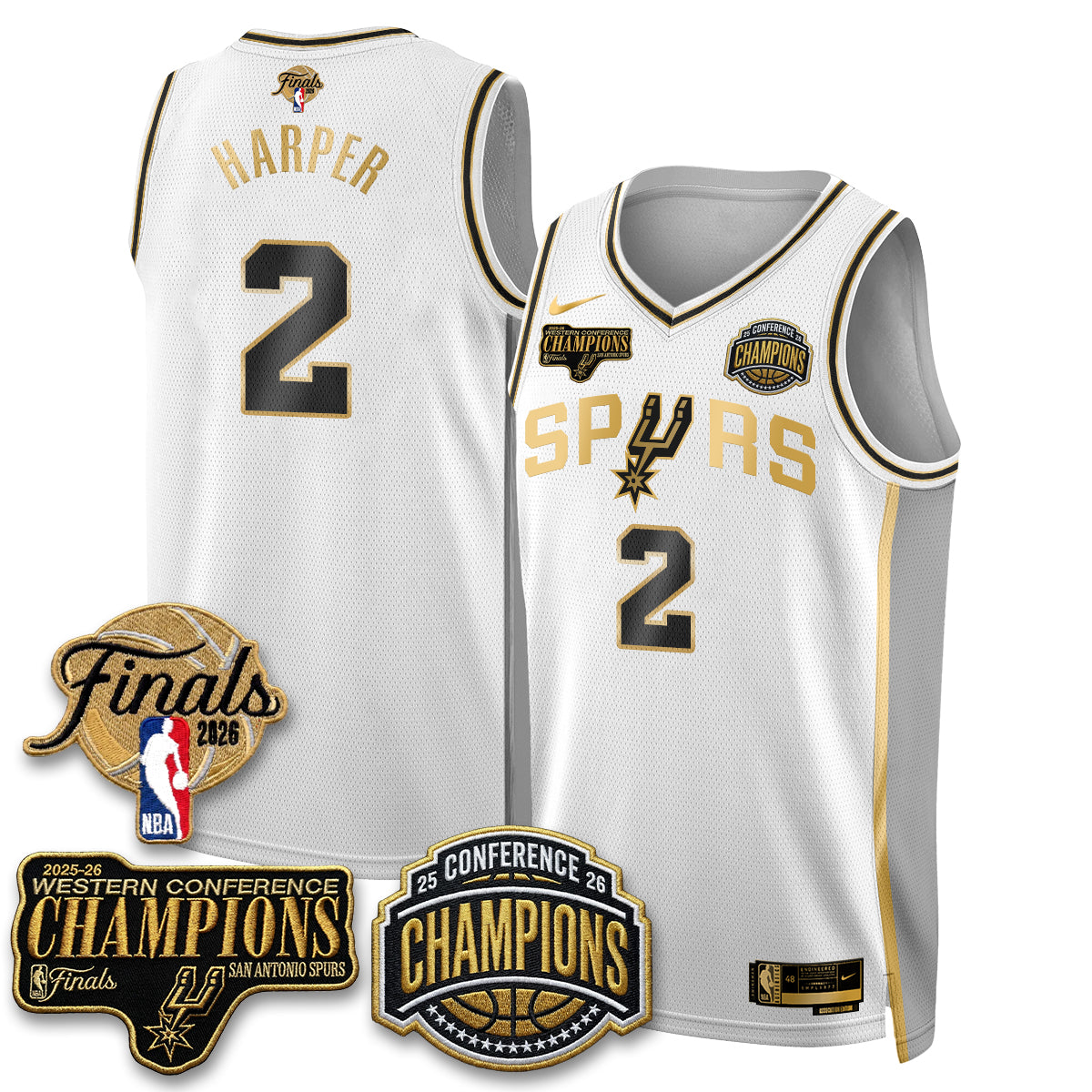 SAS 2026 NBA Western Conference Champions Vapor Special Edition Jersey - Stitched-DTD