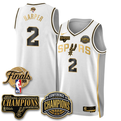 SAS 2026 NBA Western Conference Champions Vapor Special Edition Jersey - Stitched-DTD