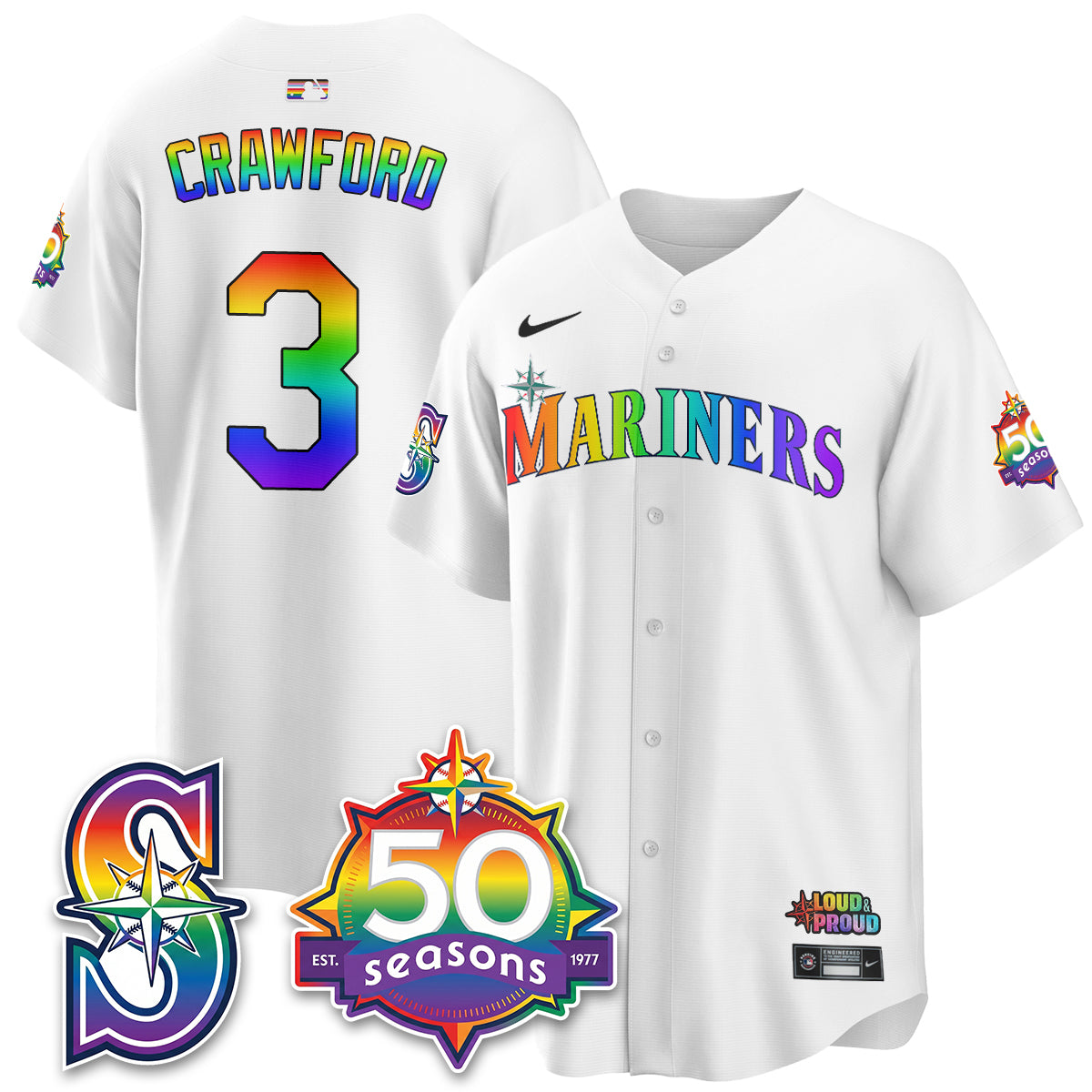 SEA Happy Pride Month Vapor Jersey - Stitched-DTD