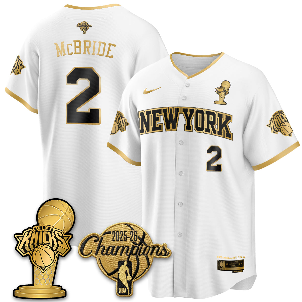 NYK 2026 NBA Champions Vapor Jersey - Stitched-DTD