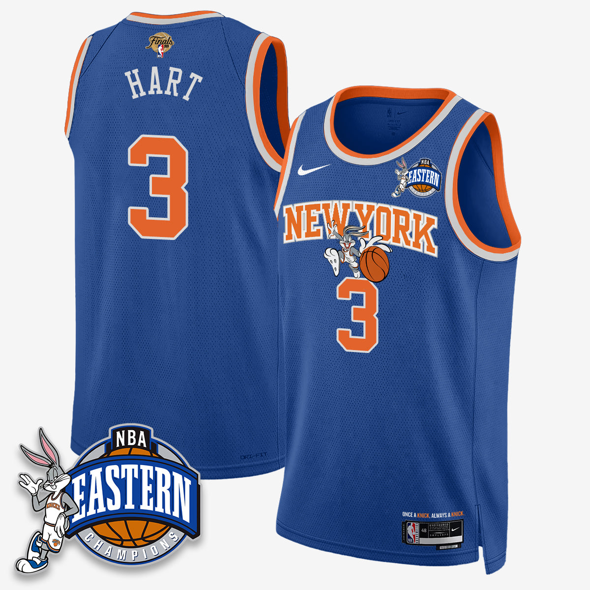 NYK 2026 NBA Finals x Bunny Vapor Jersey - Stitched-DTD
