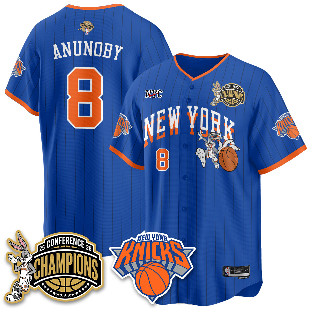 NYK 2026 NBA Finals x Bunny Vapor Jersey V2- Stitched-DTD
