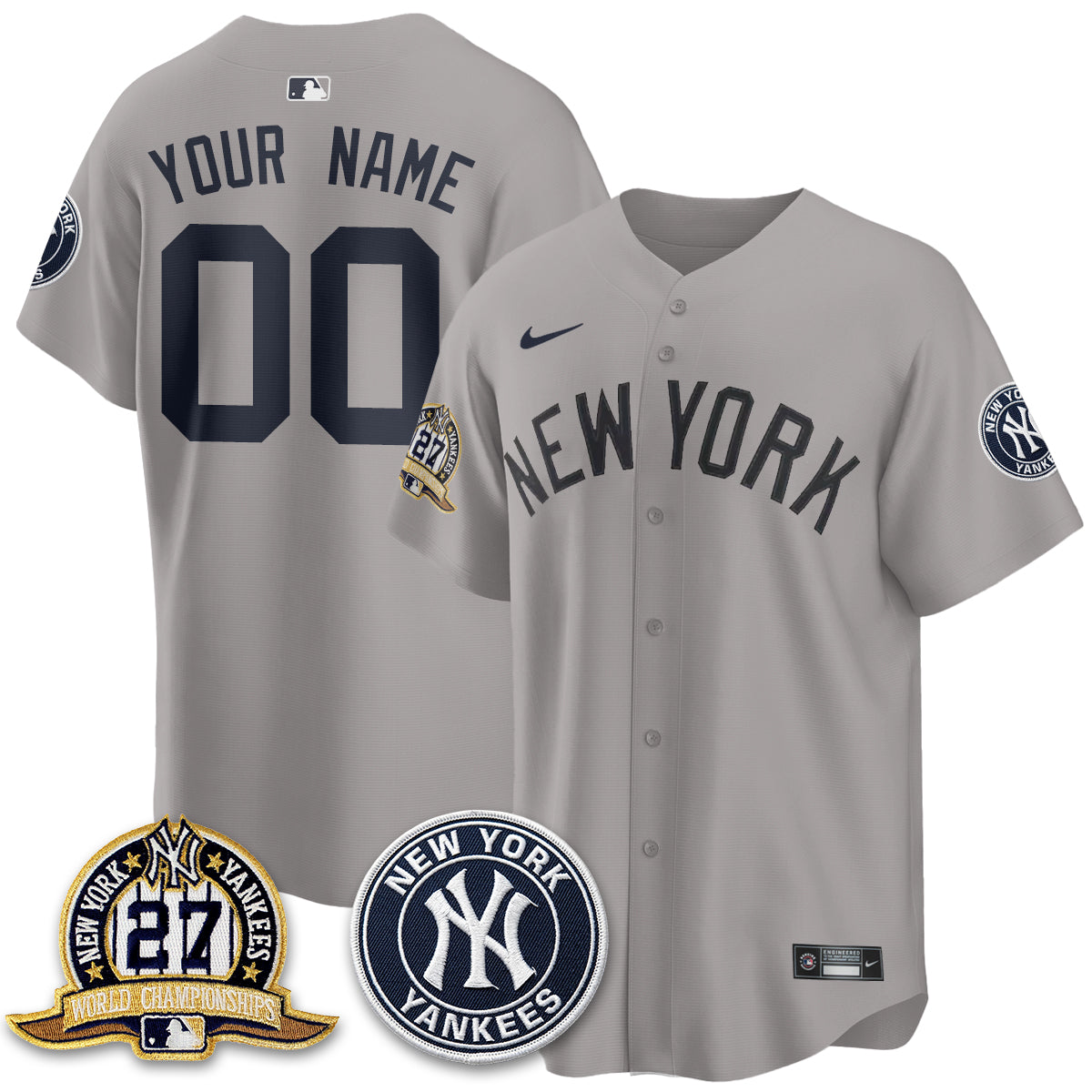 NYY Alternate Custom Jersey - All Stitched-DTD