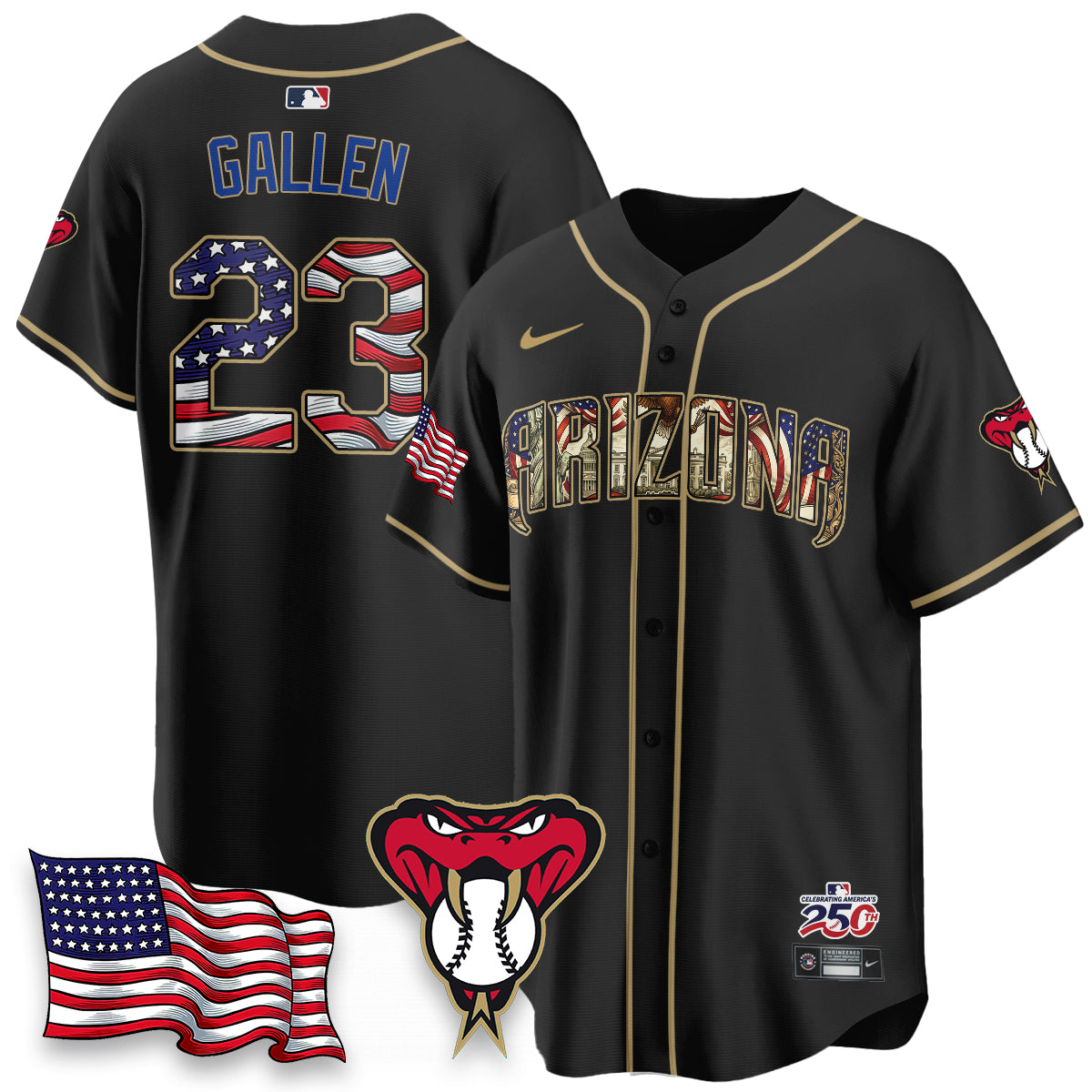 ARI 2026 Independence Day USA Vapor Limited Jersey - Stitched-DTD