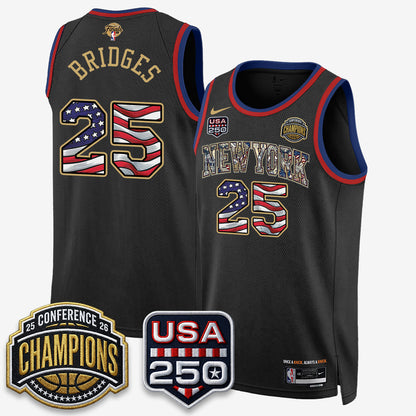 NYK 2026 NBA Eastern Conference Champions x Fourth of July Vapor Jersey - Stitched-DTD
