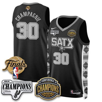 SAS 2026 NBA Western Conference Champions Vapor Jersey - Stitched-DTD