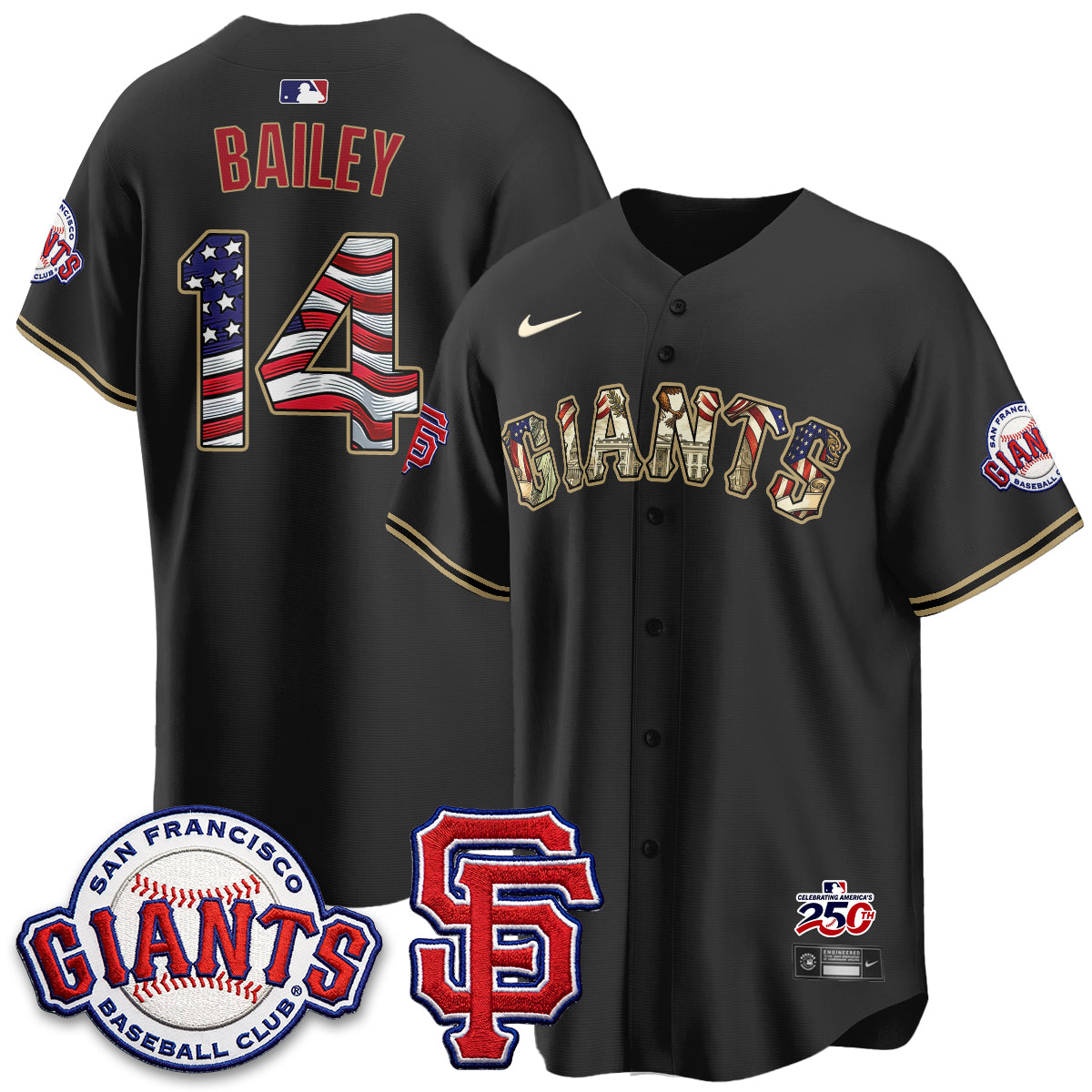 San Francisco Giants2026 Independence Day USA Jersey - All Stitched-DTD