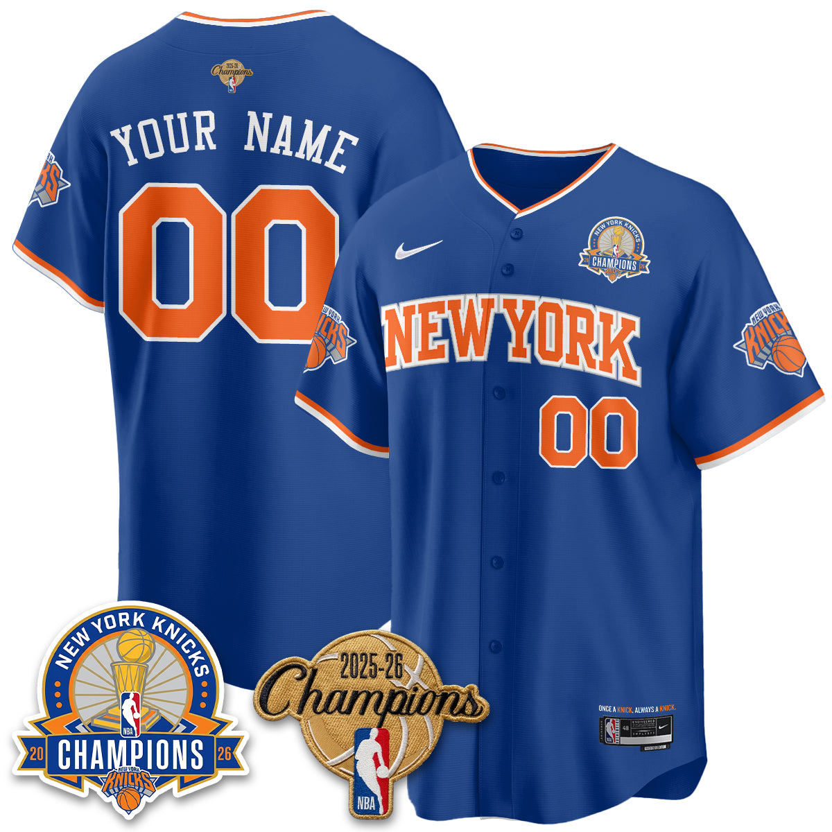 NYK 2026 NBA Champions Special Edition Vapor Custom Jersey V2- Stitched-DTD