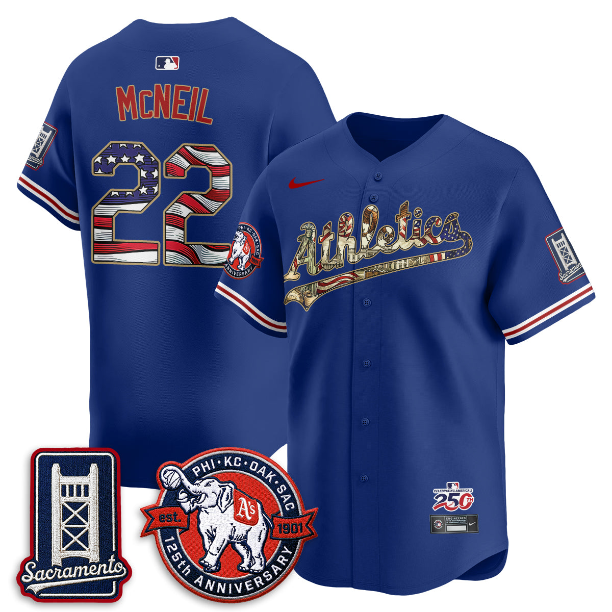 OAK  2026 Independence Day USA Vapor Jersey - Stitched-DTD