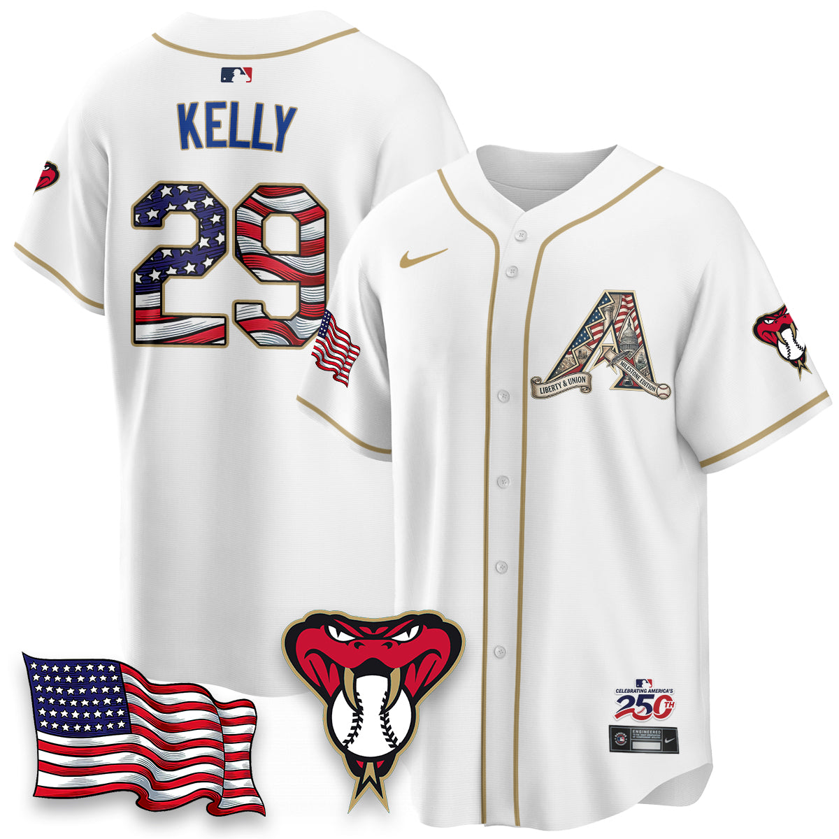 ARI 2026 Independence Day USA Vapor Limited Jersey - Stitched-DTD
