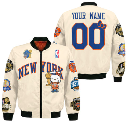 NYK 2026 NBA Finals Champions Limited Edition Custom Bomber Jacket V3- Printed-DTD