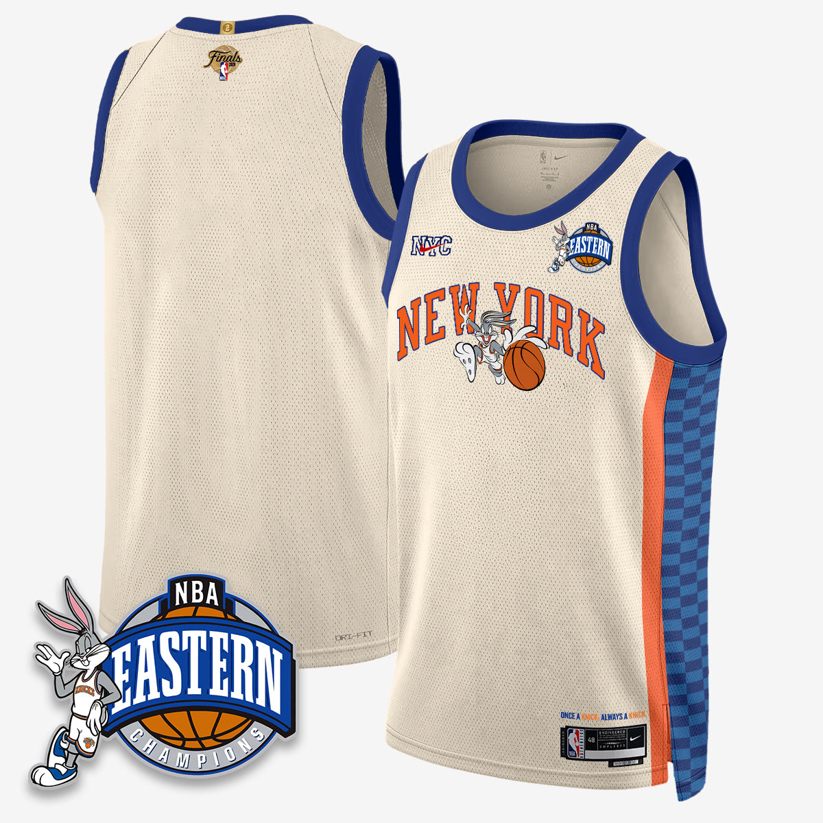 NYK 2026 NBA Finals x Bunny Vapor Jersey - Stitched-DTD
