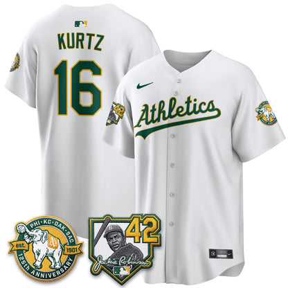 OAK 2026 Jackie Robinson Day - Celebrating 125 Years Limited Vapor Jersey - All Stitched-DTD