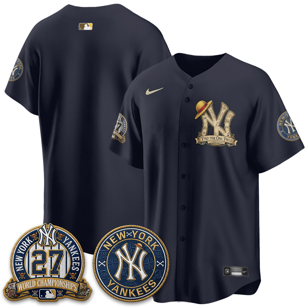 NYY x OP Japanese Cartoon Limited Jersey -  Stitched-DTD