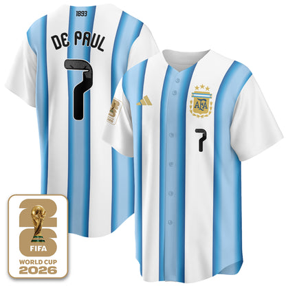 Argentina Soccer National Team x Baseball Vapor Limited Jersey - Stitched-DTD