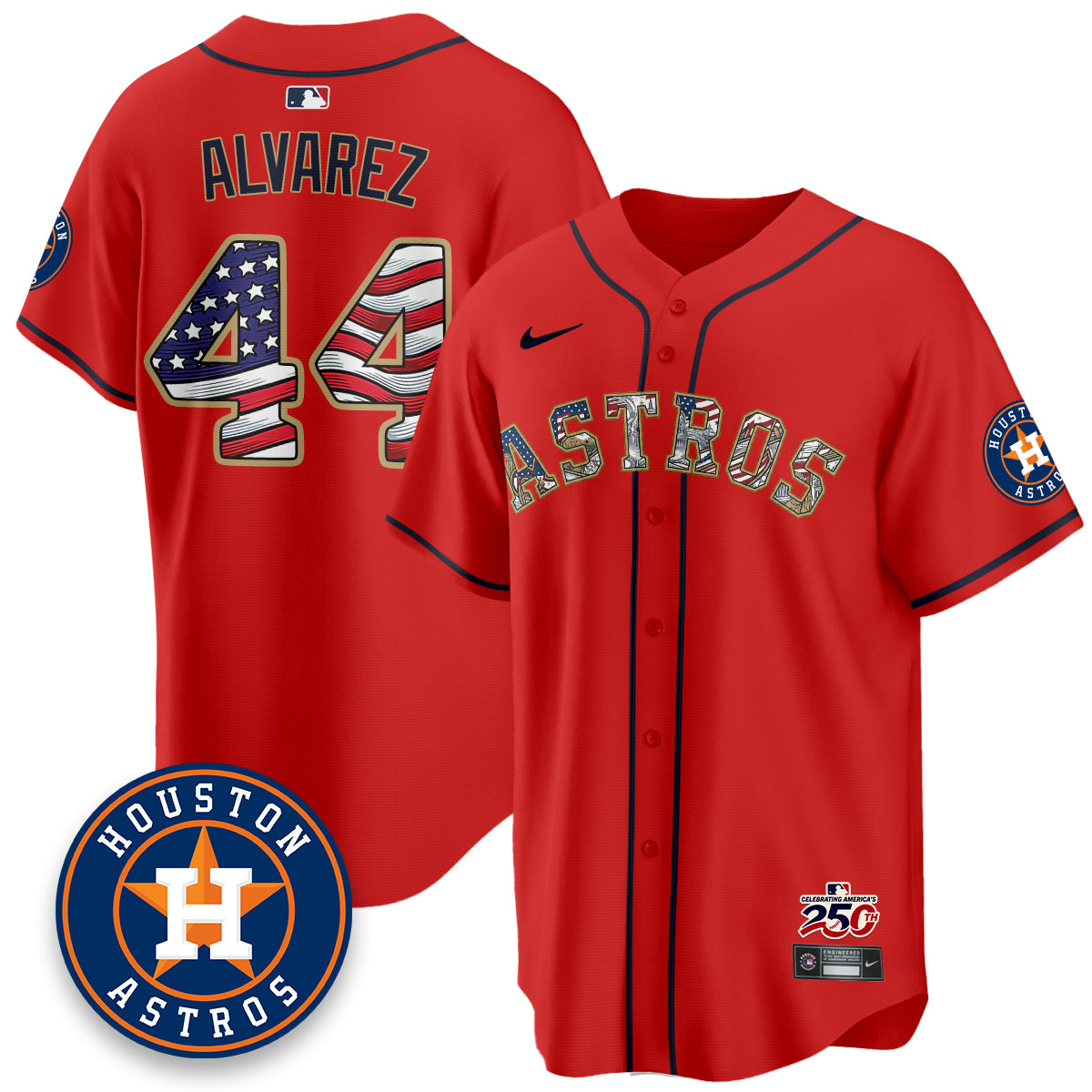 HOU 2026 Independence Day USA Vapor Limited Jersey - Stitched-DTD