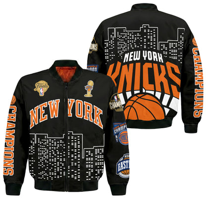 NYK 2026 NBA Finals Champions Limited Edition Bomber Jacket V2 - Printed-DTD