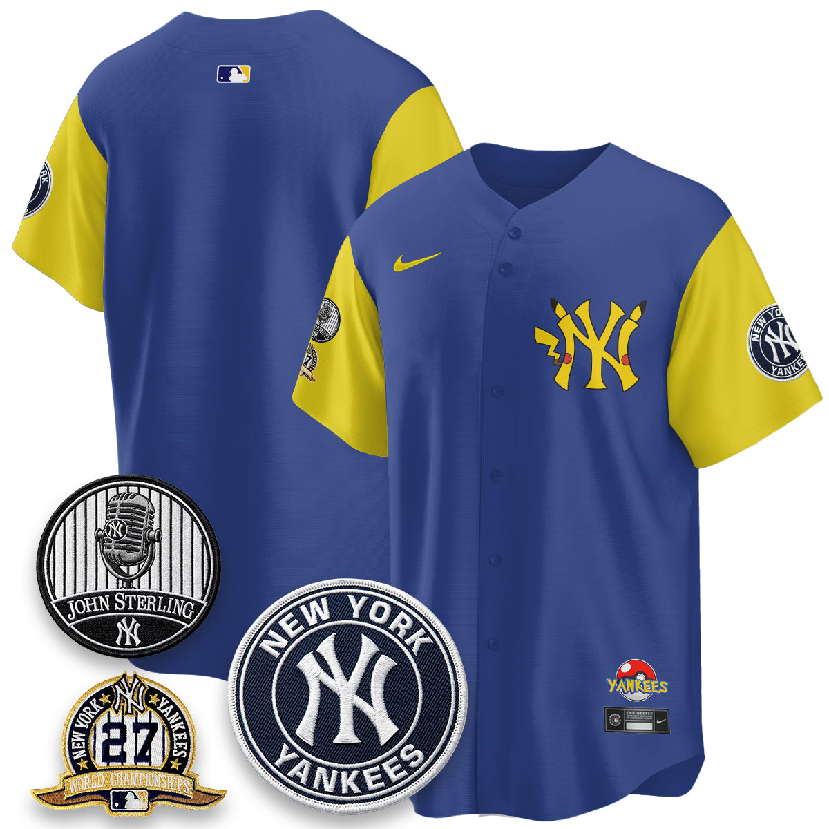NYY x PKM Cartoon Limited Jersey -  Stitched-DTD