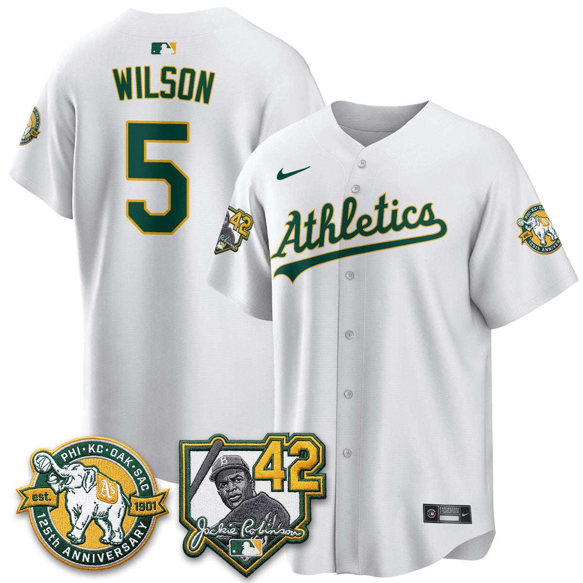 OAK 2026 Jackie Robinson Day - Celebrating 125 Years Limited Vapor Jersey - All Stitched-DTD