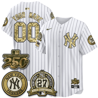 NYY Salute to Service 2026 Vapor Limited Custom Jersey - Stitched-DTD
