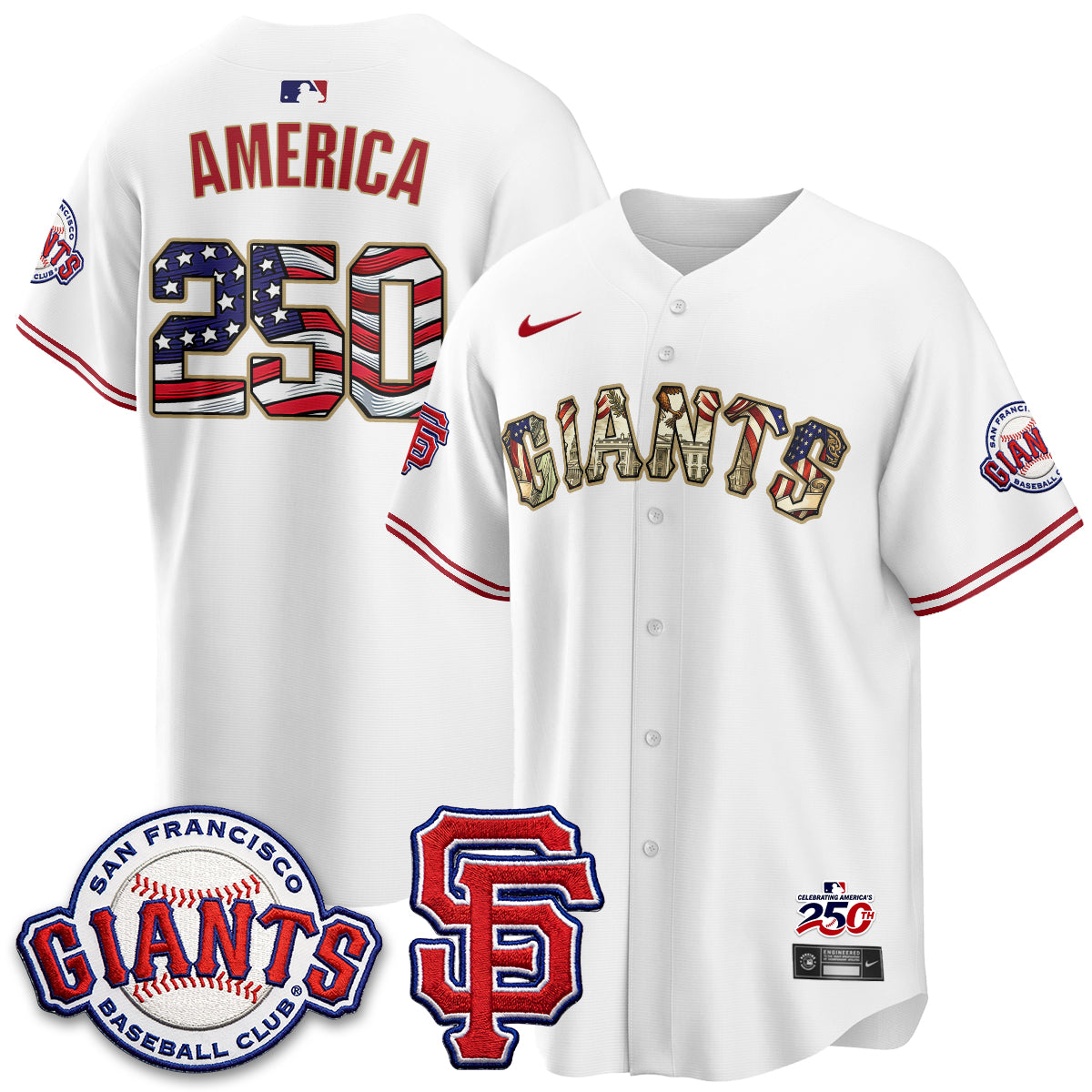 San Francisco Giants2026 Independence Day USA Jersey - All Stitched-DTD