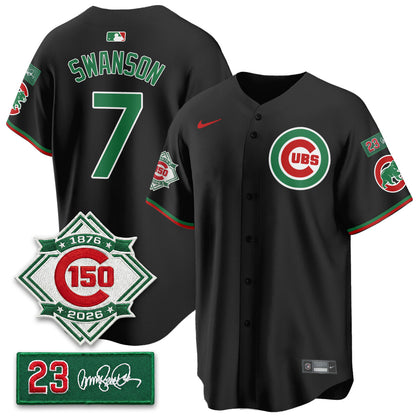 CHC Limited Mexico Jersey - 150th Anniversary + Ryne Sandberg Tribute Patch All Stitched-DTD