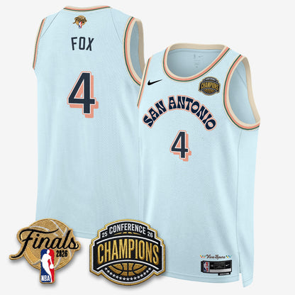 SAS 2026 NBA Western Conference Champions Vapor City Edition Jersey - Stitched-DTD