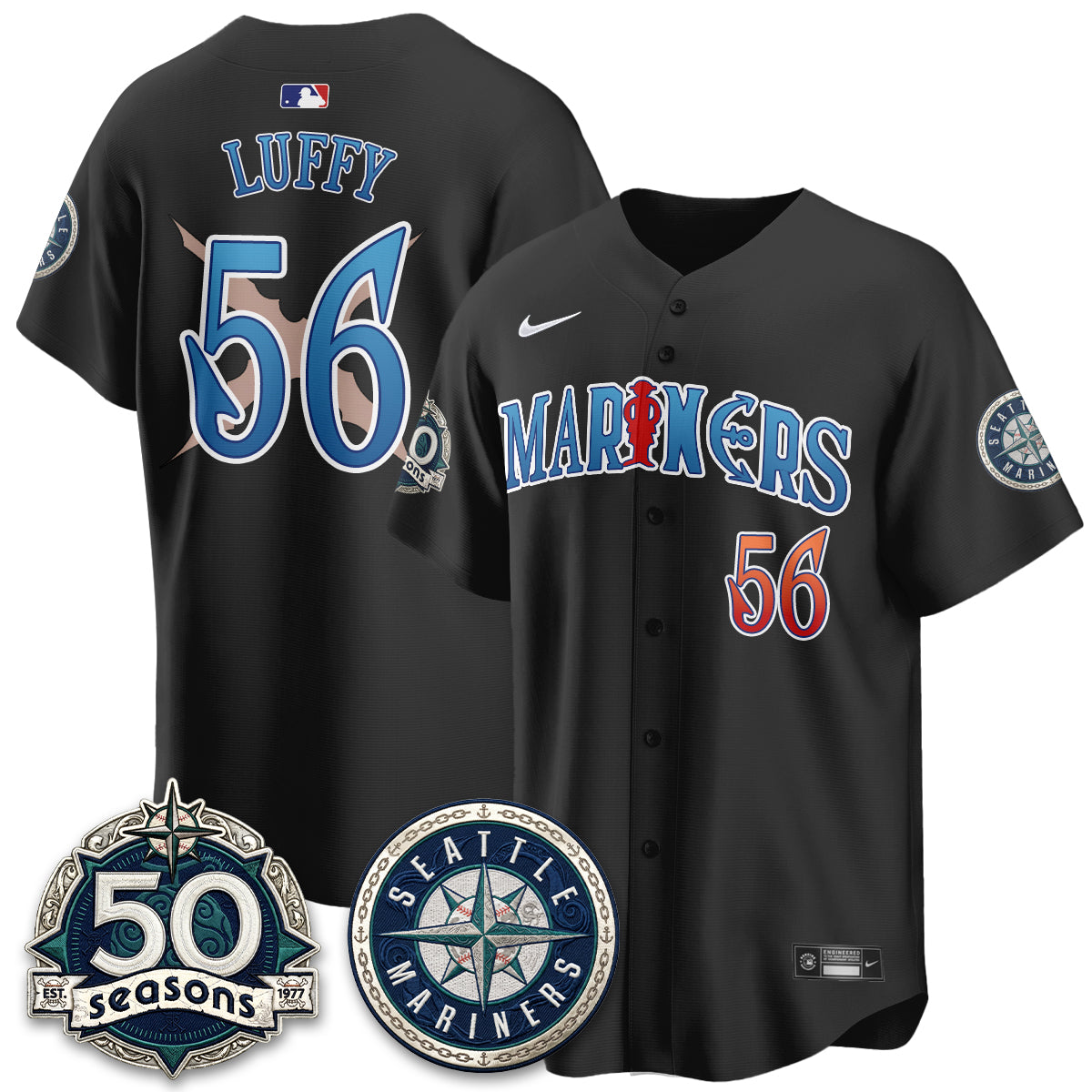 SEA x Japanese Cartoon Vapor Limited Jersey - Stitched-DTD