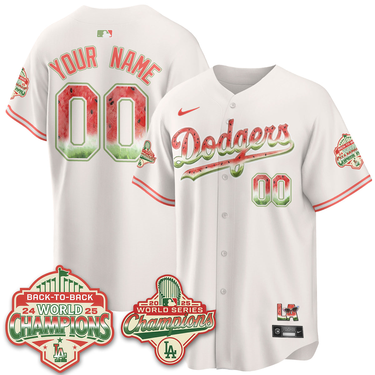 LAD National Watermelon Day Vapor Custom Jersey - Stitched-DTD
