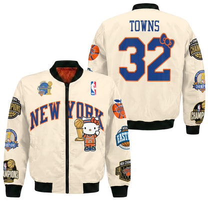 NYK 2026 NBA Finals Champions Limited Edition Bomber Jacket V3- Printed-DTD