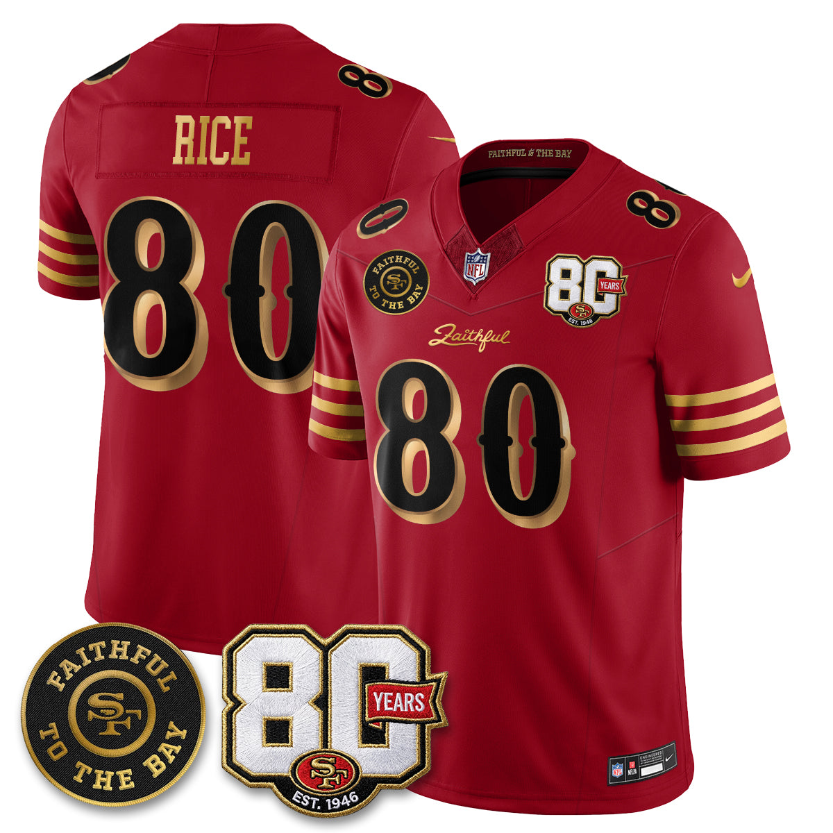SF “Rivalries” Vapor Limited Jersey - Faithful To The Bay Patch - All Stitched-DTD