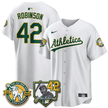 OAK 2026 Jackie Robinson Day - Celebrating 125 Years Limited Vapor Jersey - All Stitched-DTD