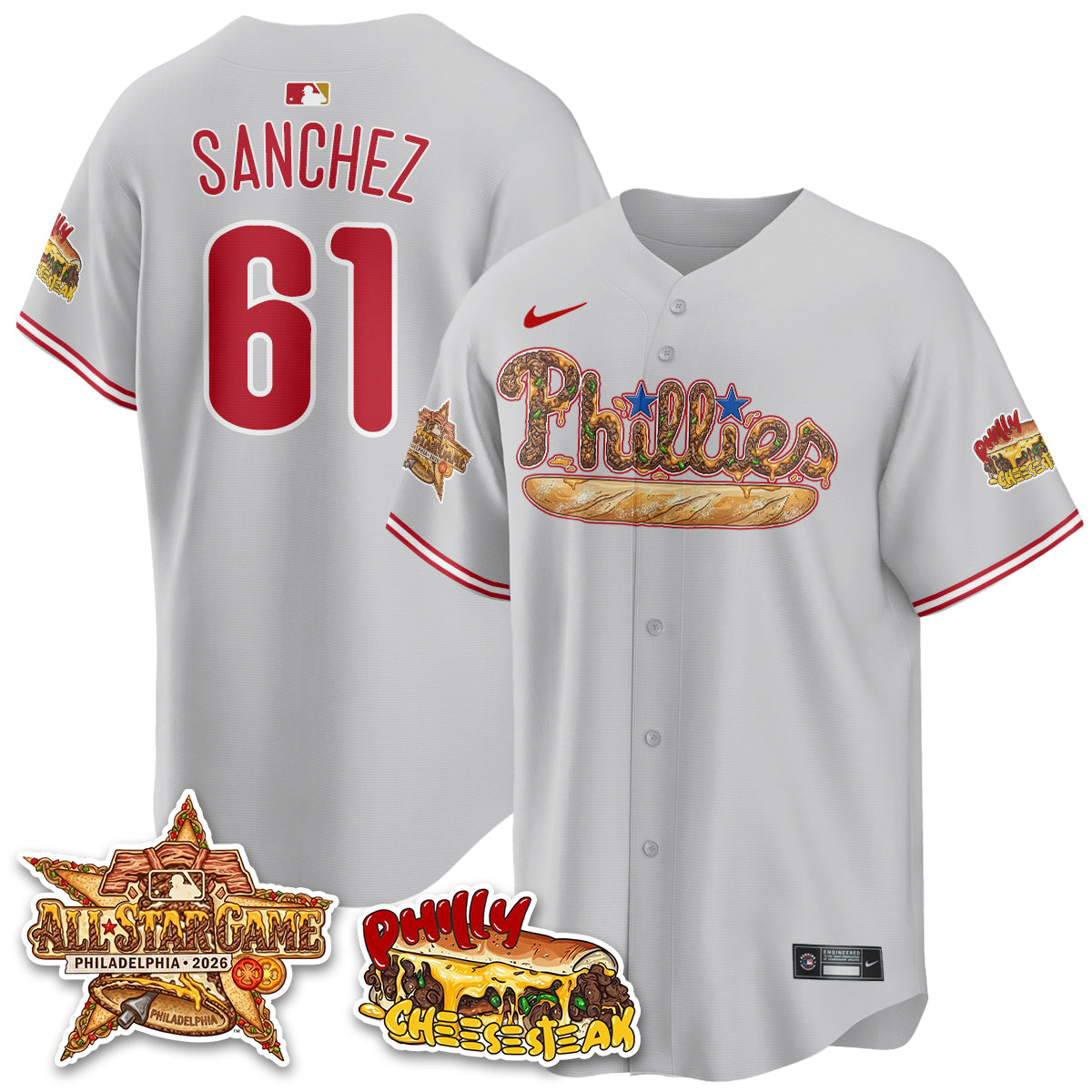 Philadelphia Phillies Cheesesteak Edition Vapor Limited Jersey - Stitched-DTD