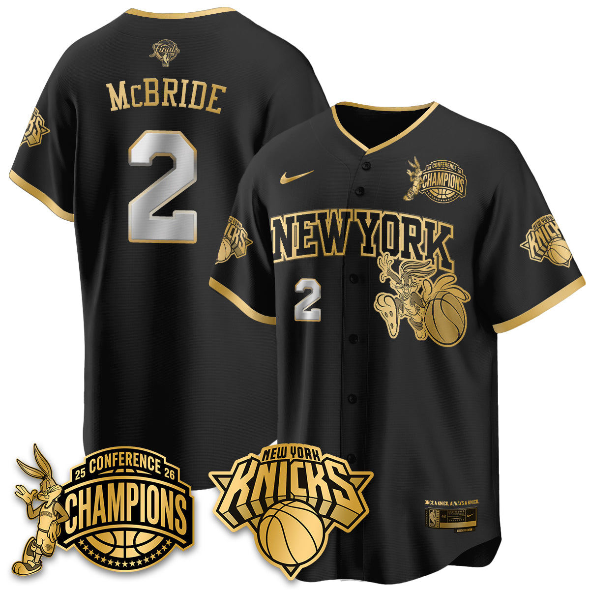 NYK 2026 NBA Finals x Bunny Vapor Jersey V2- Stitched-DTD