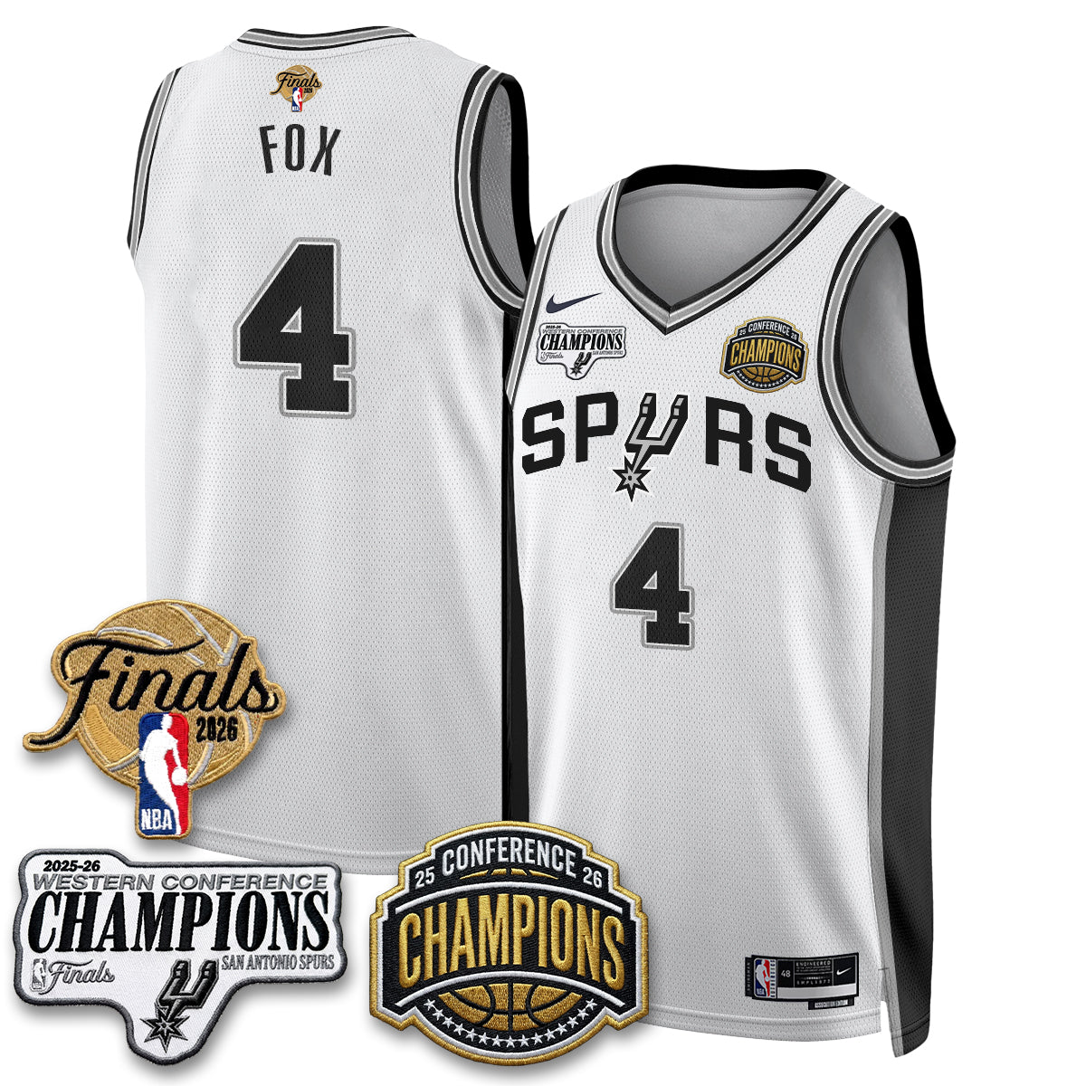 SAS 2026 NBA Western Conference Champions Vapor Jersey - Stitched-DTD