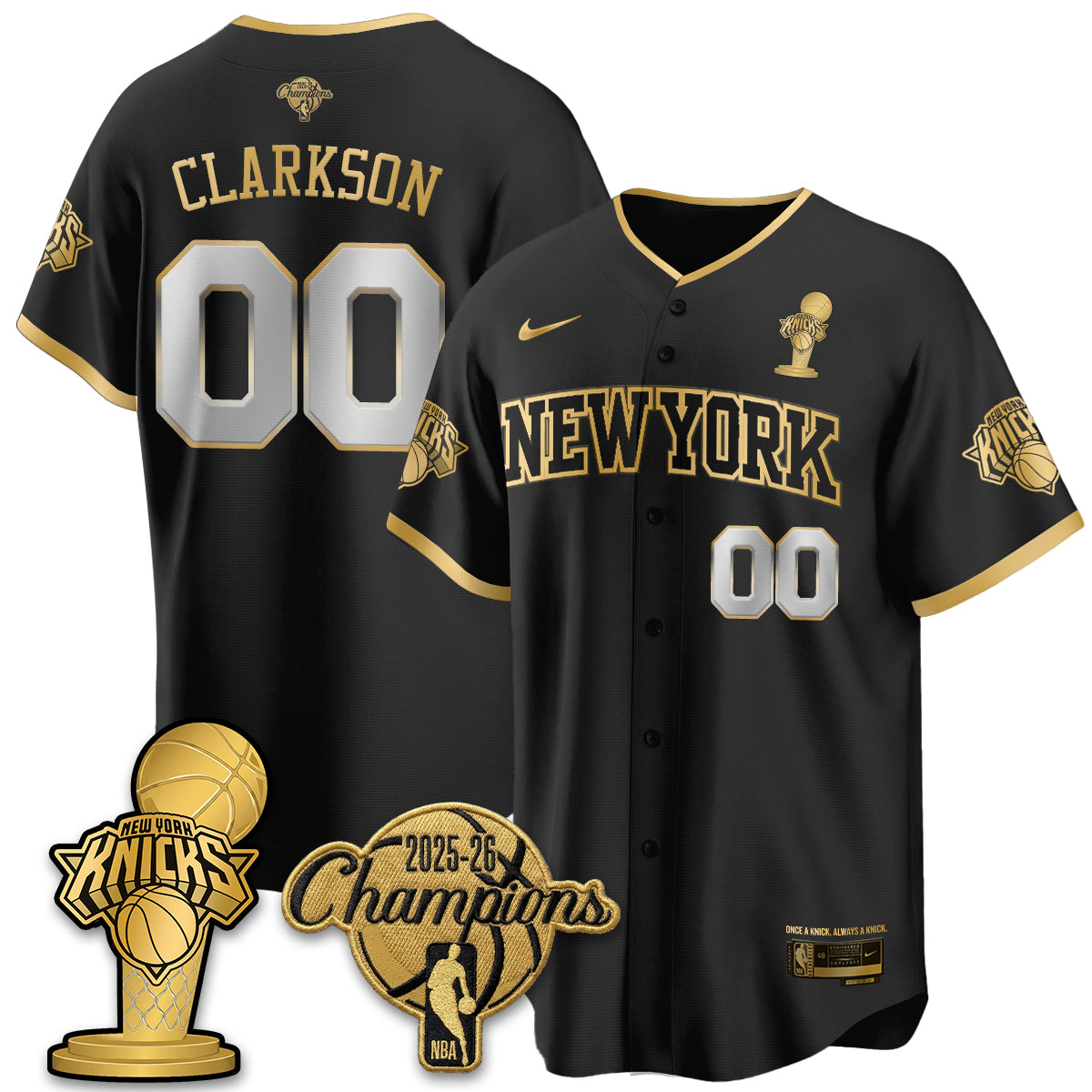 NYK 2026 NBA Champions Vapor Jersey - Stitched-DTD